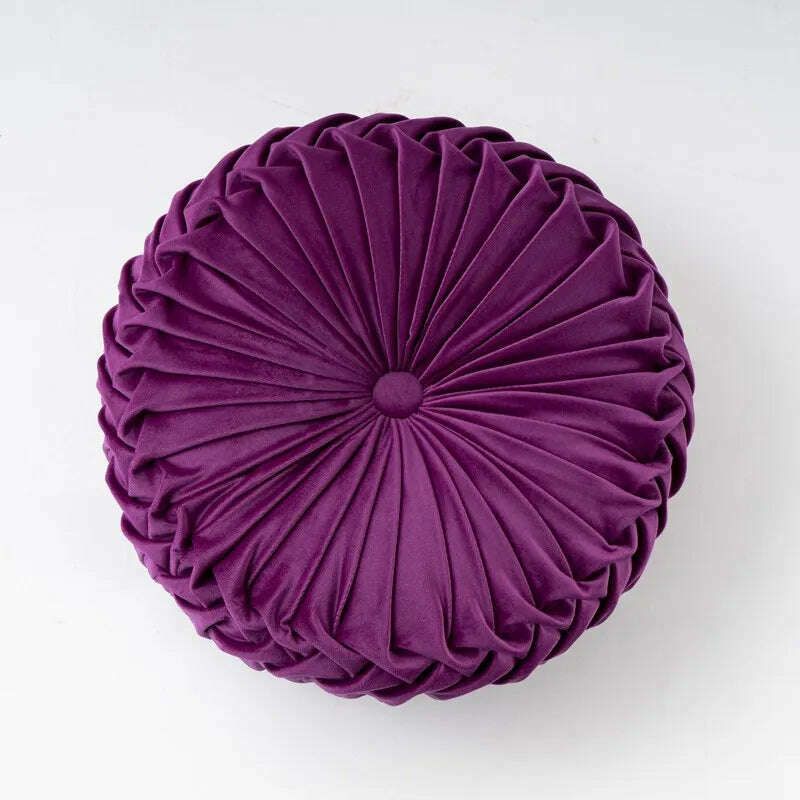 KIMLUD, Home Velvet Fabric Backrest Chair Cushion Sofa Pillow Bed Beach Swing Back Pad, darkpurple / 35x35x10cm, KIMLUD APPAREL - Womens Clothes