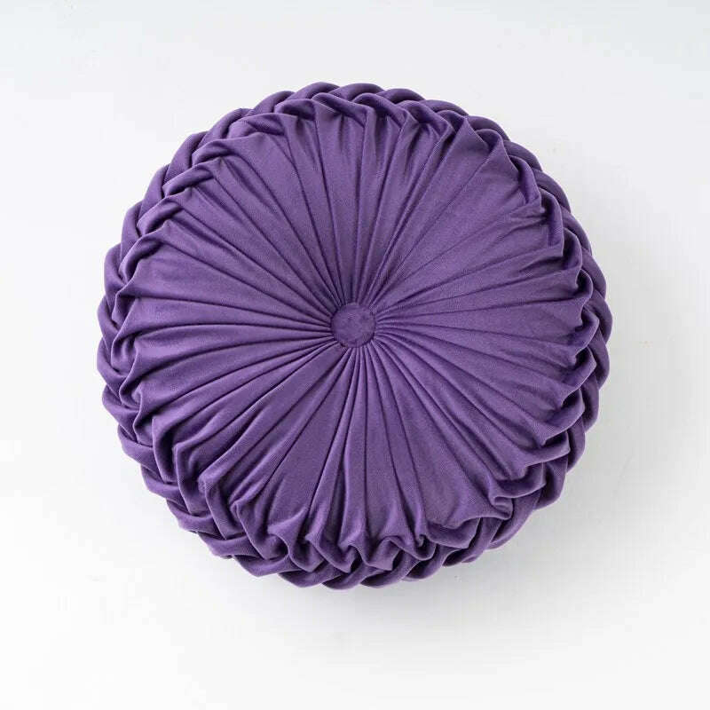 KIMLUD, Home Velvet Fabric Backrest Chair Cushion Sofa Pillow Bed Beach Swing Back Pad, Purple / 35x35x10cm, KIMLUD APPAREL - Womens Clothes