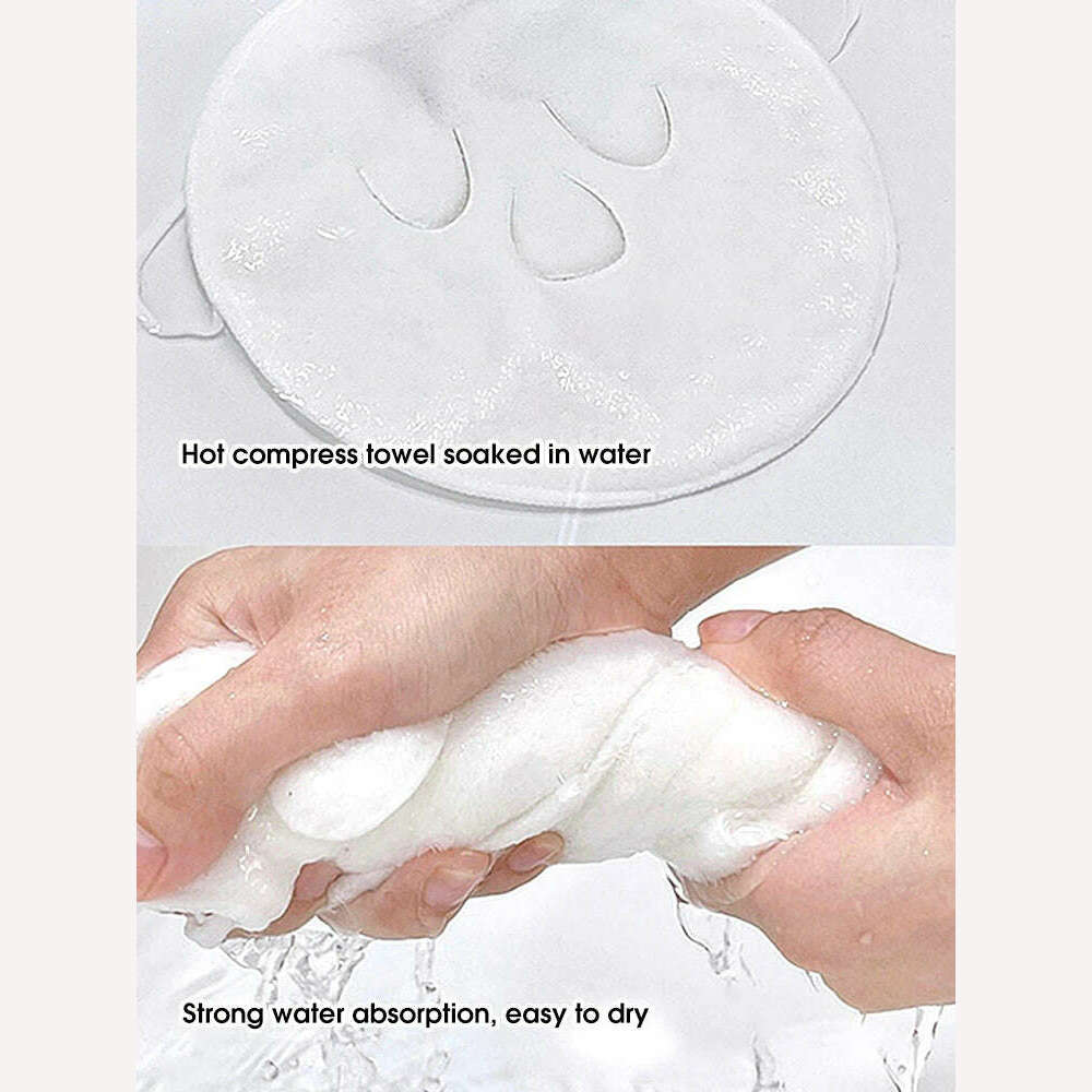 Hot compress towel hanging ear soft skin-friendly steam heating cold hot compress face towel wet compress irrigation face towel - KIMLUD
