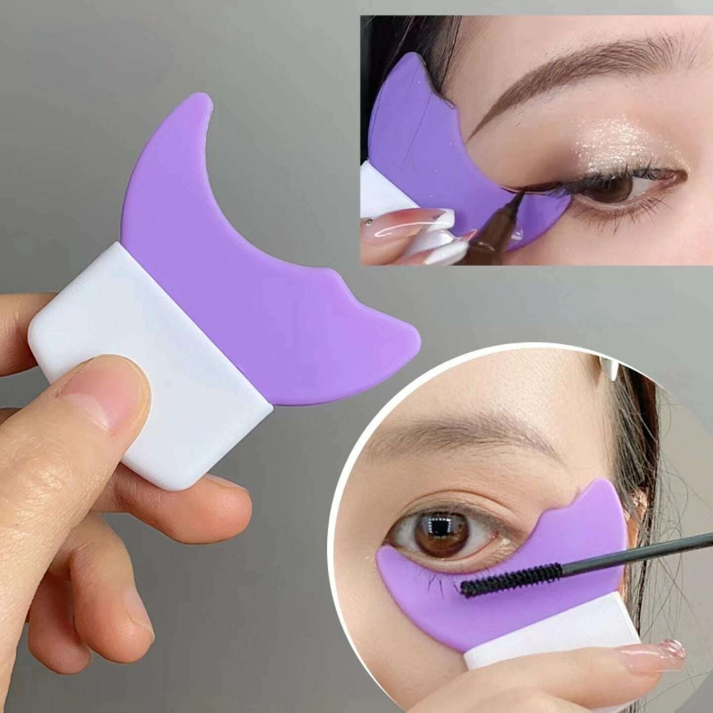 KIMLUD, HUAZDS 2023 Silicone Eyeliner Stencils Wing Tips Drawing Lipstick Wearing Aid Face Cream Mask Applicator Makeup Tool Resusable, Purple-2, KIMLUD APPAREL - Womens Clothes