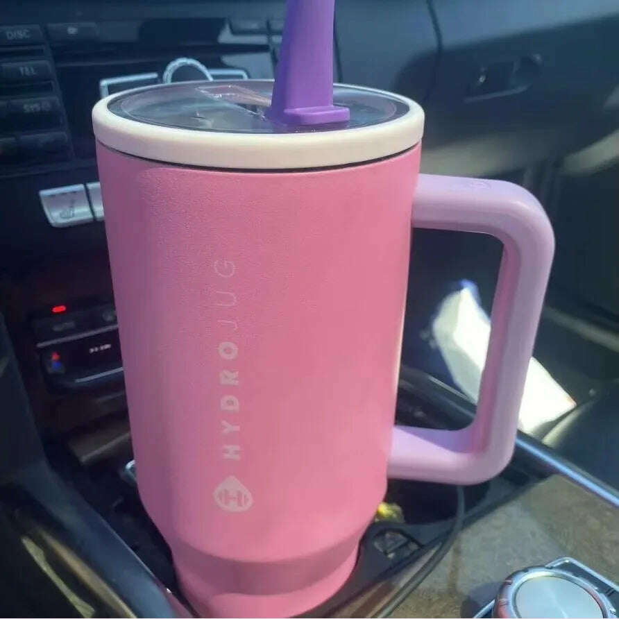 KIMLUD, HydroJug Tumbler 32OZ/40OZ Traveler Straw Lid Stainless Steel Vacuum Insulated Car Mug Double Wall Thermal Iced Travel, KIMLUD Womens Clothes