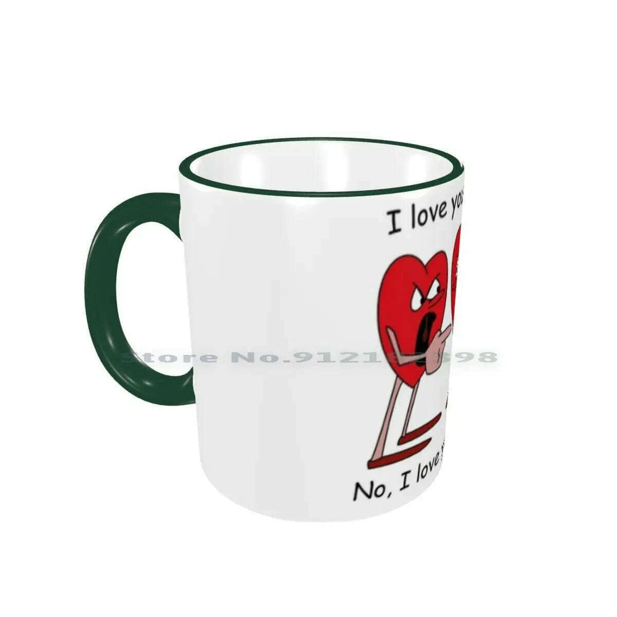 KIMLUD, I Love You More! Ceramic Mugs Coffee Cups Milk Tea Mug Hearts Love Valentines Day Romantic Creative Trending Vintage Gift, Border Forest Mug / One Size, KIMLUD APPAREL - Womens Clothes