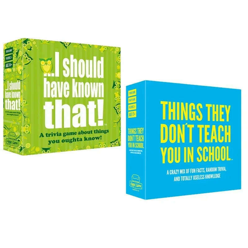 KIMLUD, I Should Have Known That! Trivia Game Green Board Game 110 Cards With 400 Questions About Things That You Should Know Card Game, KIMLUD Womens Clothes