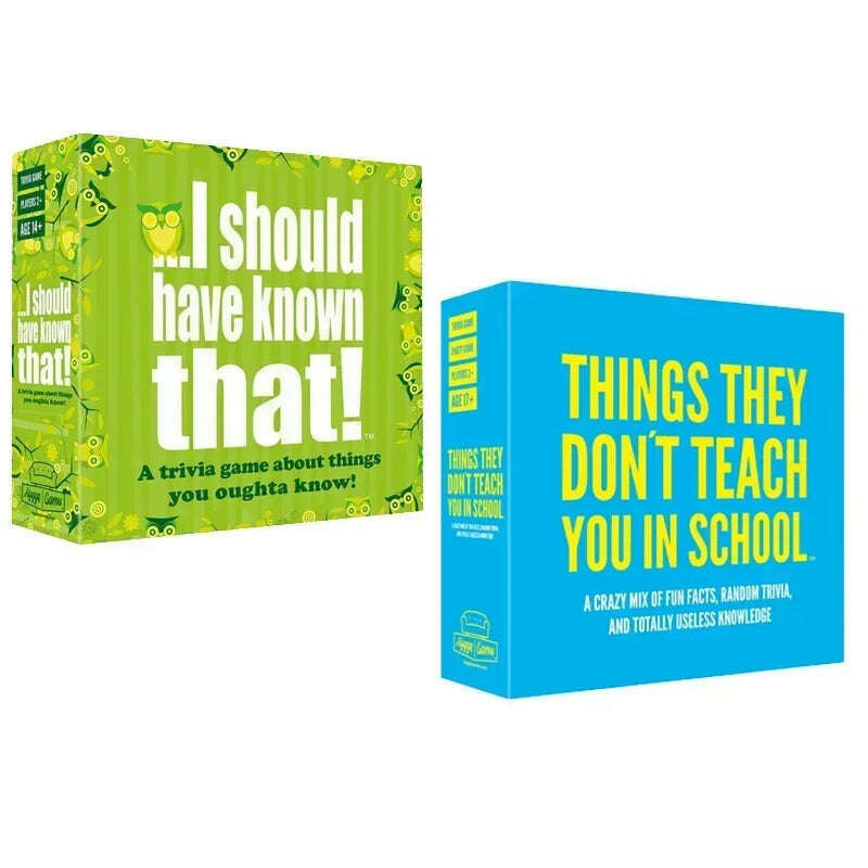 KIMLUD, I Should Have Known That! Trivia Game Green Board Game 110 Cards With 400 Questions About Things That You Should Know Card Game, KIMLUD Womens Clothes