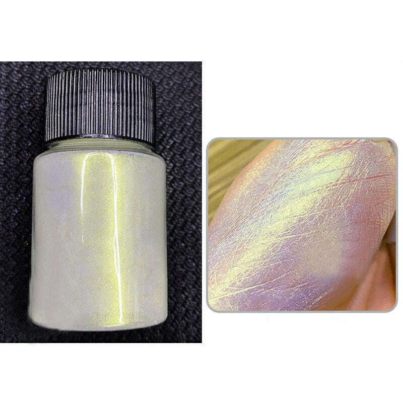 KIMLUD, Ice Muscle Aurora Neon Glitter Mirror Nail Powder Pigment Pearl Nail Art Glitter Dust Chrome Aurora Blue Manicure Holographic, KIMLUD Womens Clothes