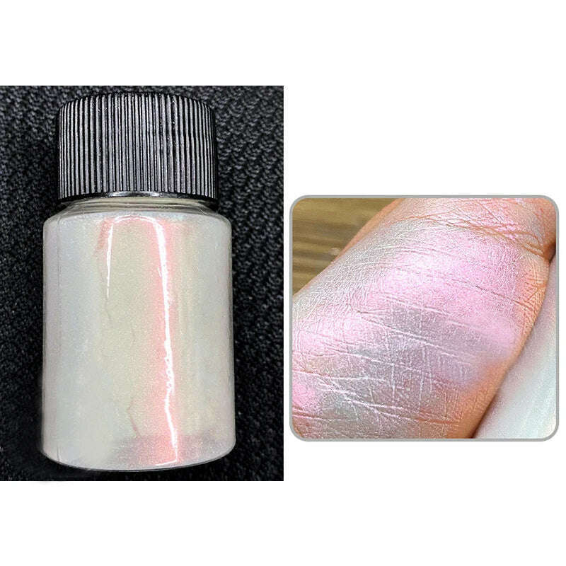 KIMLUD, Ice Muscle Aurora Neon Glitter Mirror Nail Powder Pigment Pearl Nail Art Glitter Dust Chrome Aurora Blue Manicure Holographic, red, KIMLUD APPAREL - Womens Clothes