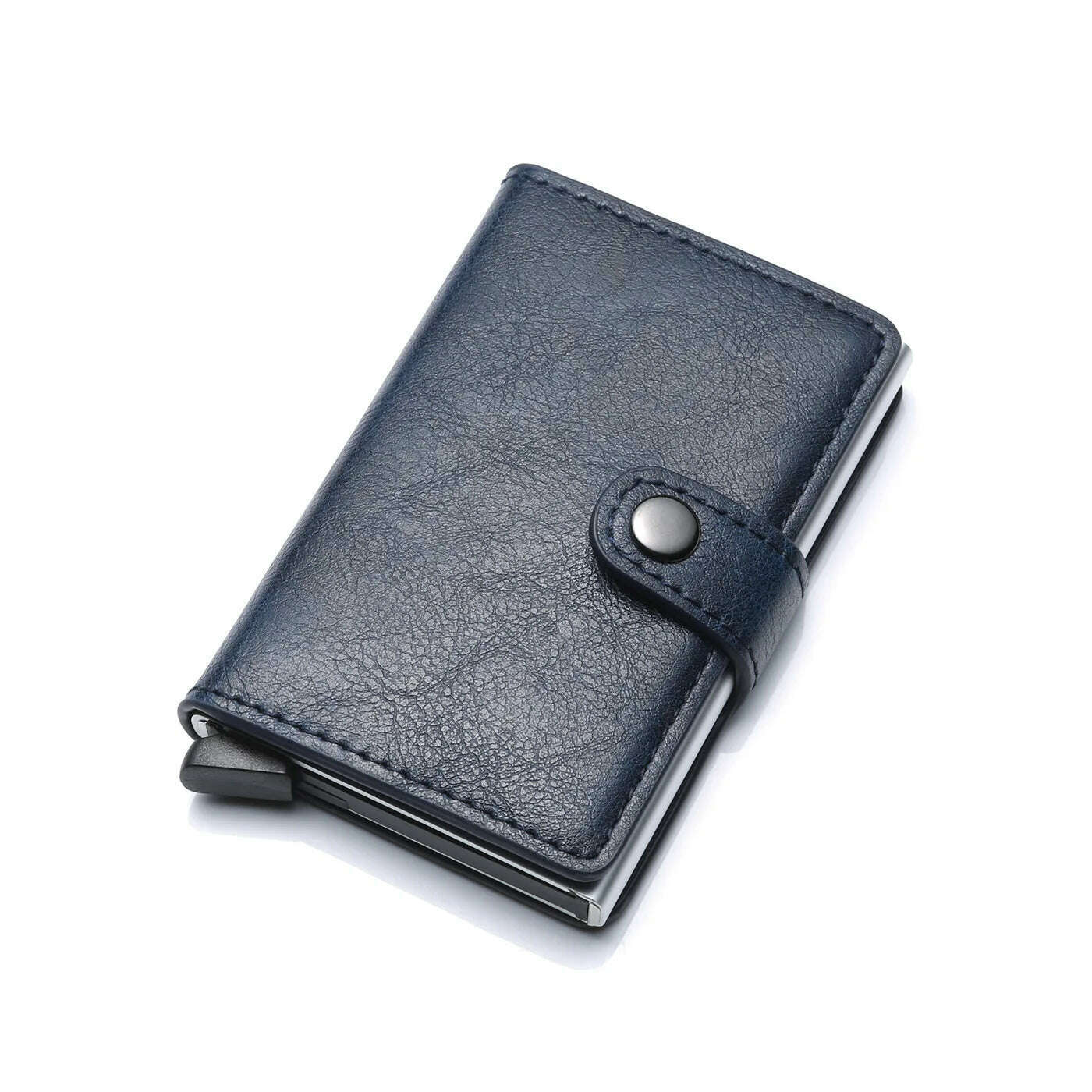 KIMLUD, ID Credit Bank Card Holder Wallet Luxury Brand Men Anti Rfid Blocking Protected Magic Leather Slim Mini Small Money Wallets Case, Upgraded Versio Blue, KIMLUD APPAREL - Womens Clothes