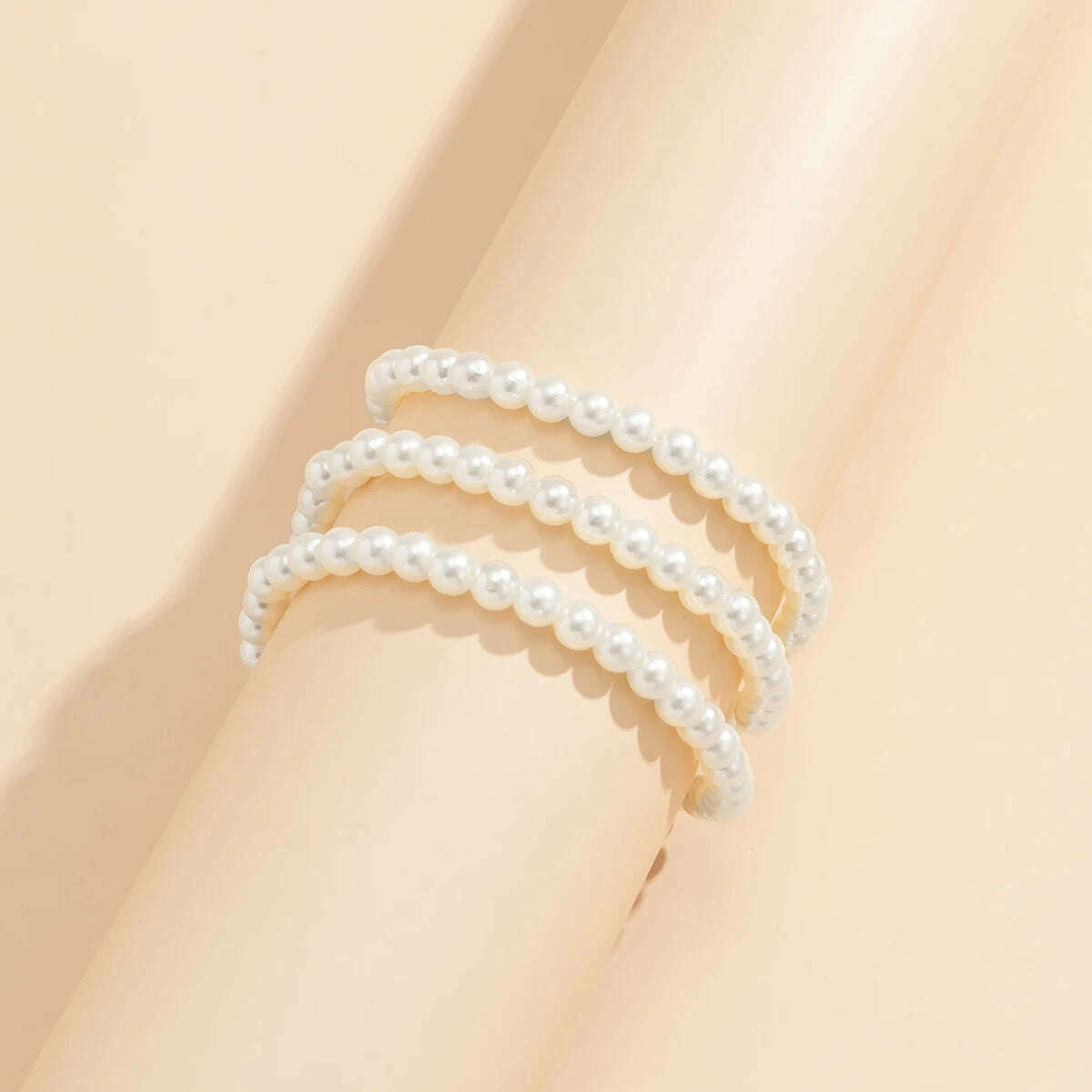 Ingemark 1PC Multilayer Tassel Pearl Chain Anklets Women Lady High Heel Ankle Bracelet Barefoot Sandals Prom Foot Party Jewelry - KIMLUD