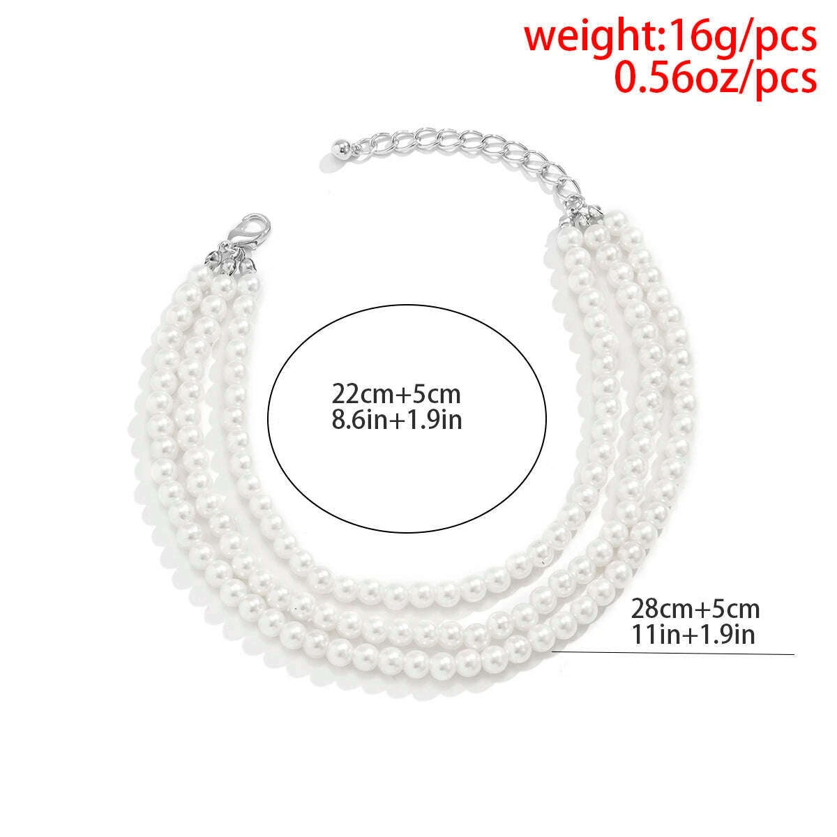 Ingemark 1PC Multilayer Tassel Pearl Chain Anklets Women Lady High Heel Ankle Bracelet Barefoot Sandals Prom Foot Party Jewelry - KIMLUD