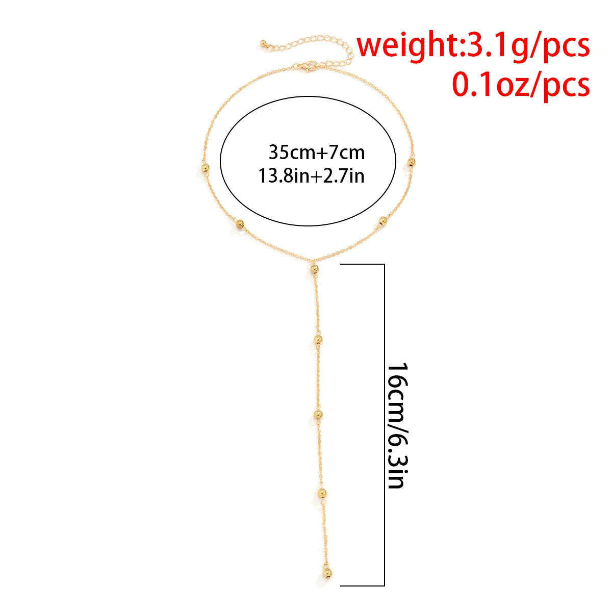 Ingemark Minimalism 2022 Long Tassel Necklace for Women Girls Vintage Chest Thin Chain Ball Pendant Female Neck Jewelry Gift New - KIMLUD