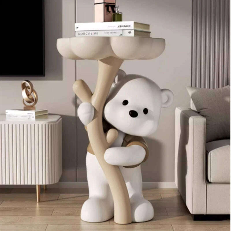 INS Living room Side table decorative small Bedsidetable Modern Sofa side Resin Corner coffee table cute design home furniture - KIMLUD