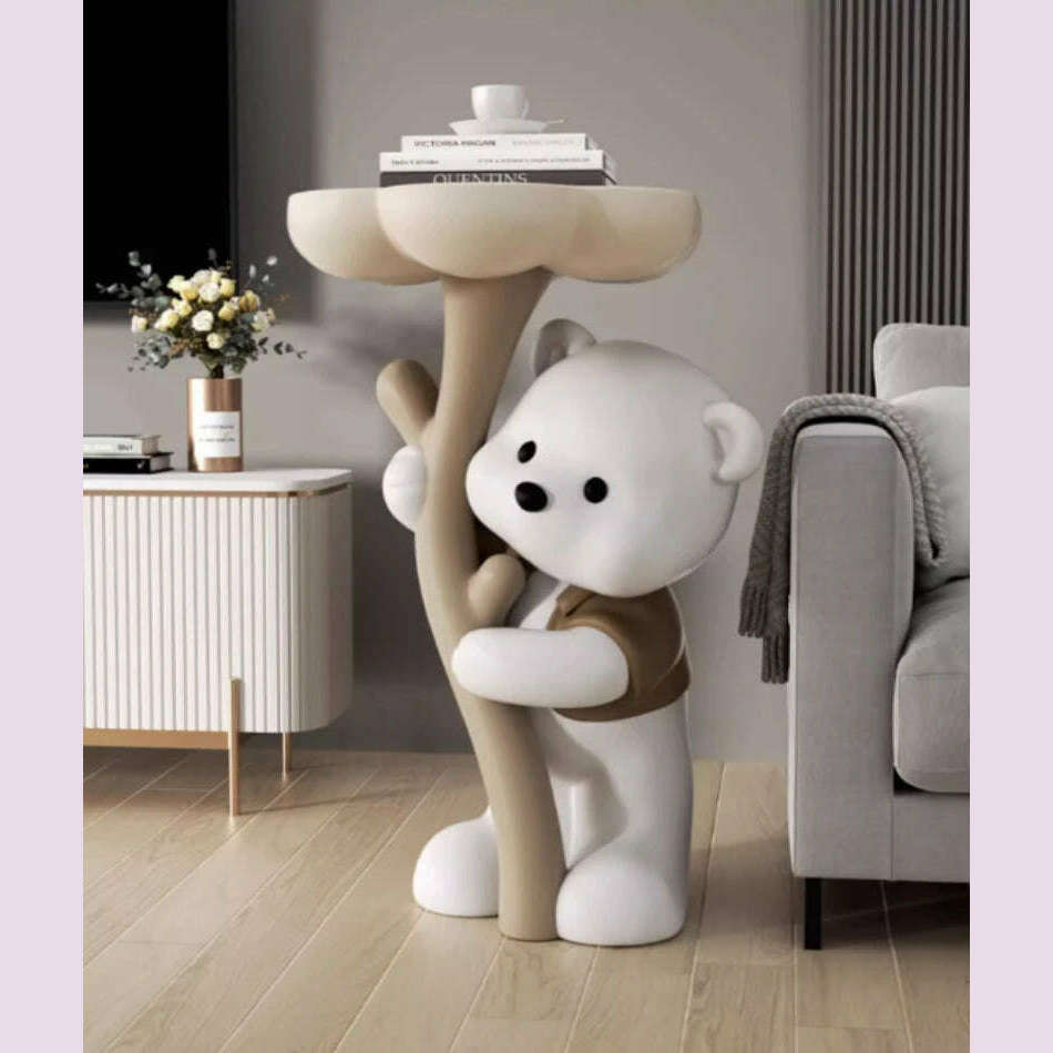 INS Living room Side table decorative small Bedsidetable Modern Sofa side Resin Corner coffee table cute design home furniture - KIMLUD