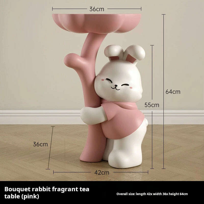 INS Living room Side table decorative small Bedsidetable Modern Sofa side Resin Corner coffee table cute design home furniture - KIMLUD