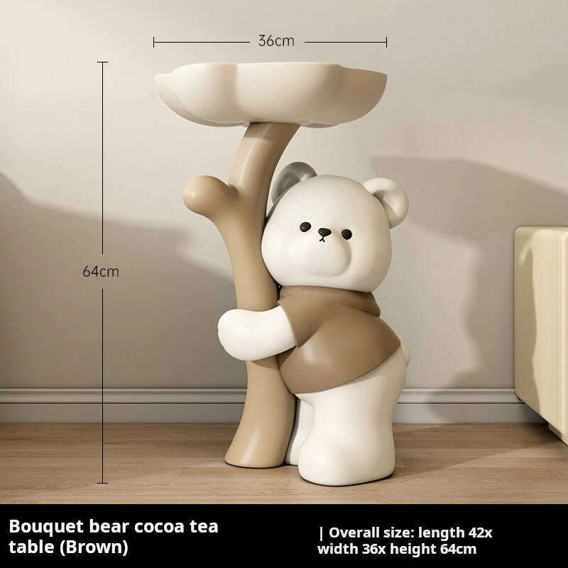 INS Living room Side table decorative small Bedsidetable Modern Sofa side Resin Corner coffee table cute design home furniture - KIMLUD