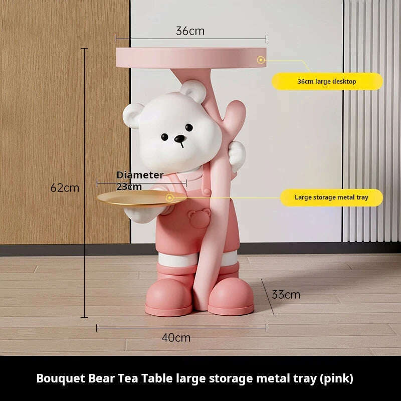 INS Living room Side table decorative small Bedsidetable Modern Sofa side Resin Corner coffee table cute design home furniture - KIMLUD