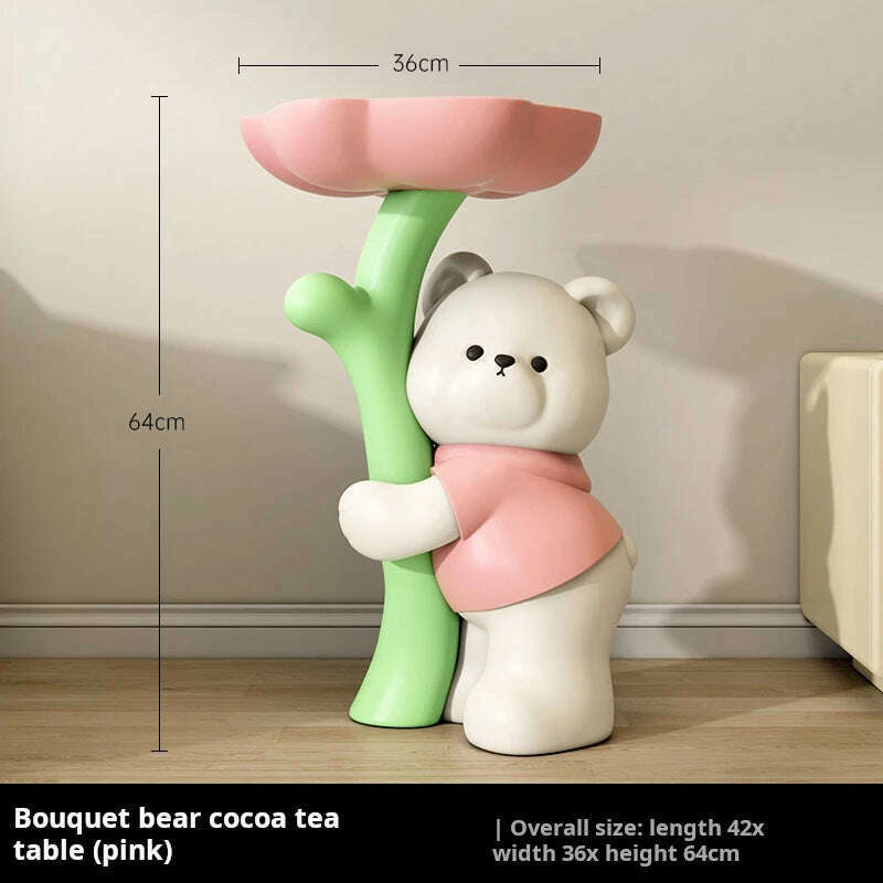 INS Living room Side table decorative small Bedsidetable Modern Sofa side Resin Corner coffee table cute design home furniture - KIMLUD