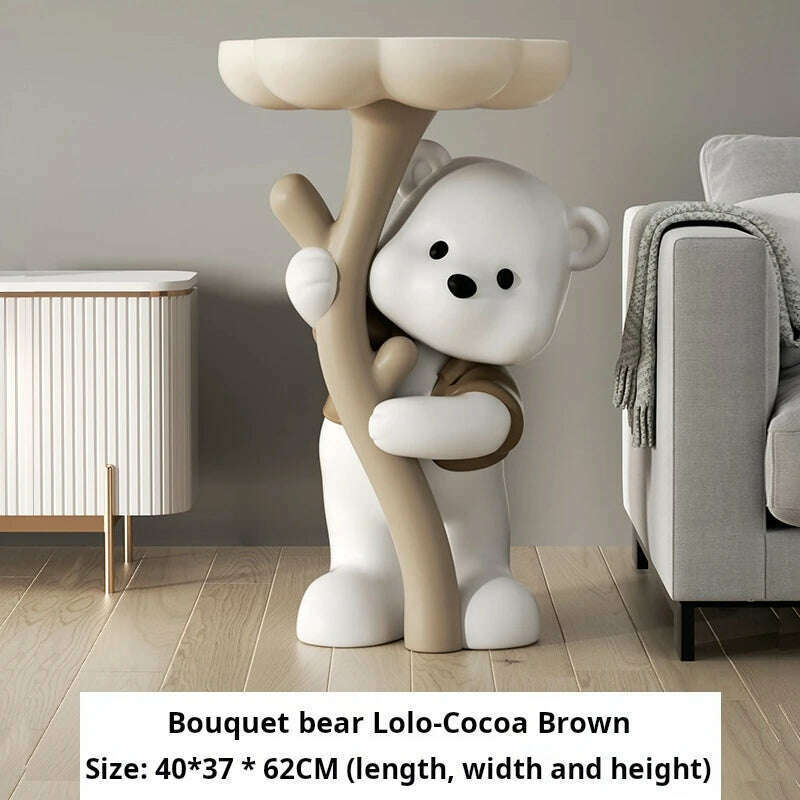 INS Living room Side table decorative small Bedsidetable Modern Sofa side Resin Corner coffee table cute design home furniture - KIMLUD