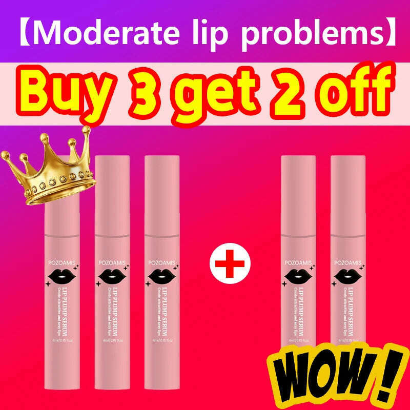 KIMLUD, Instant Volumising Lip Plumper Oil Collagen LipGloss Moisturizer Repair Lip Extreme VolumeEssence Lips Enhancer Cosmetics, Buy 3 Get 2 Free, KIMLUD APPAREL - Womens Clothes
