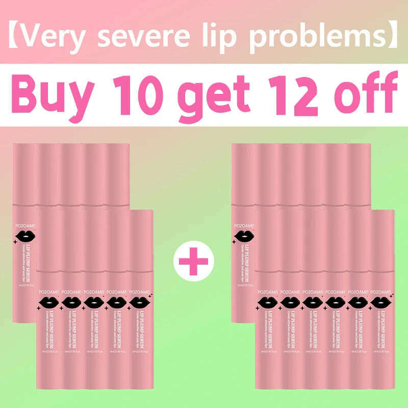 KIMLUD, Instant Volumising Lip Plumper Oil Collagen LipGloss Moisturizer Repair Lip Extreme VolumeEssence Lips Enhancer Cosmetics, Buy 10 Get 12 Free, KIMLUD APPAREL - Womens Clothes