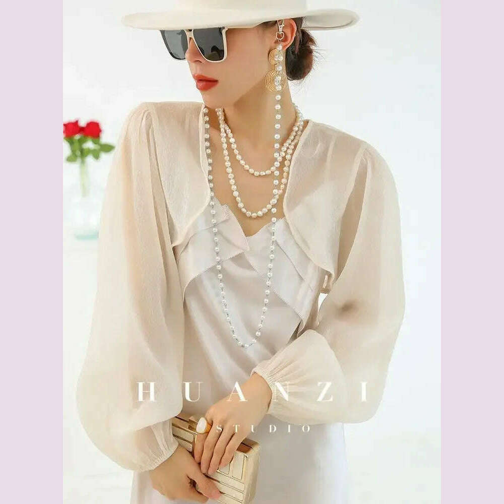 KIMLUD, Jackets Women Temperament Sheer Popular Sun-proof Female Thin Summer Loose Breathable Korean Style Casual All-match Graceful New, KIMLUD Womens Clothes