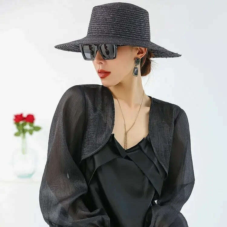 KIMLUD, Jackets Women Temperament Sheer Popular Sun-proof Female Thin Summer Loose Breathable Korean Style Casual All-match Graceful New, black outwear / M, KIMLUD APPAREL - Womens Clothes