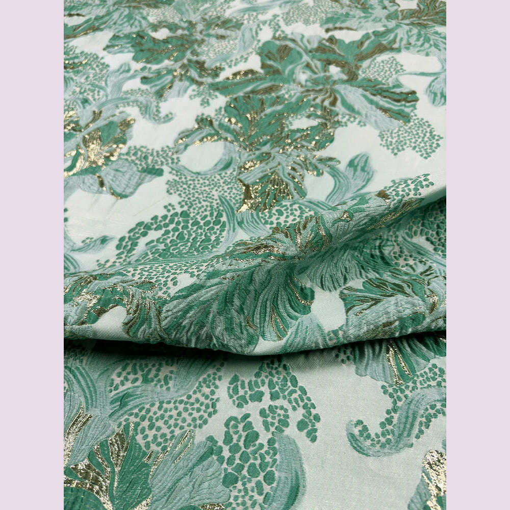 Jacquard Fabric for Diy Sewing Dress Windbreaker Fluffy Skirt Dark Patterned Polyester Material Cloth By The Meter - KIMLUD