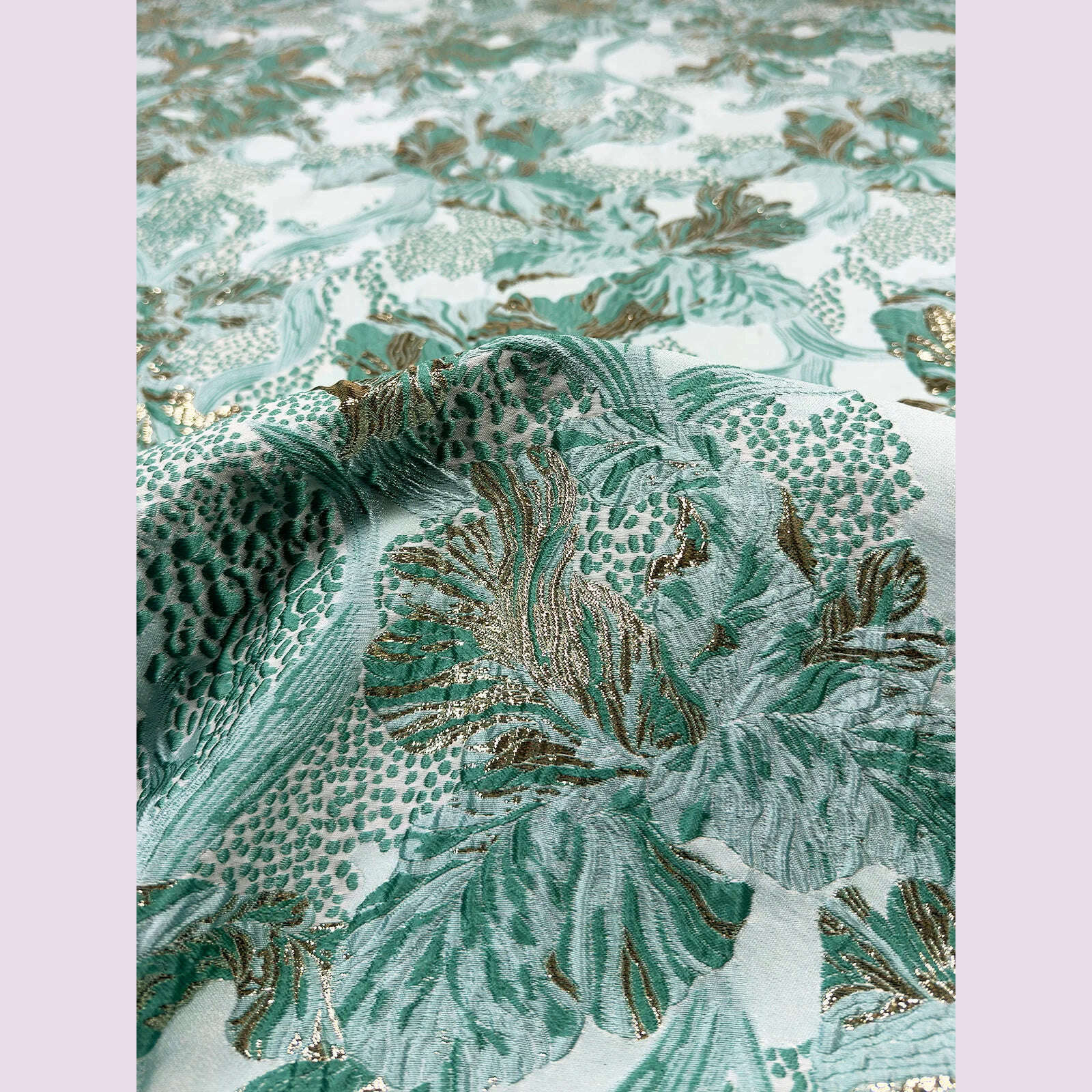 Jacquard Fabric for Diy Sewing Dress Windbreaker Fluffy Skirt Dark Patterned Polyester Material Cloth By The Meter - KIMLUD