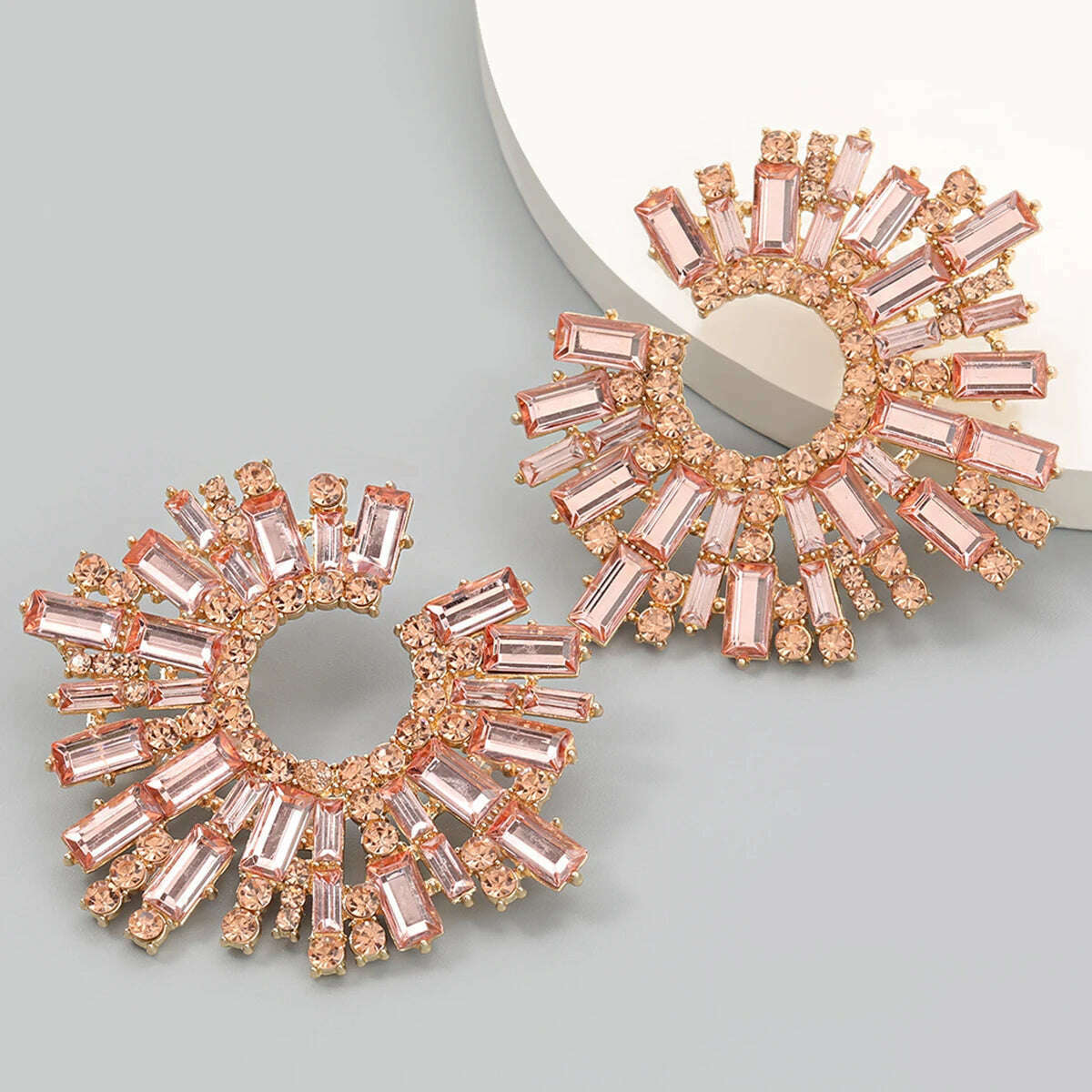 KIMLUD, JIJIAWENHUA New Trend women's Shiny Rhinestone Drop Earrings Modern Girl's Fashion Jewelry Accessories Hot Sale, eh14308fs, KIMLUD APPAREL - Womens Clothes