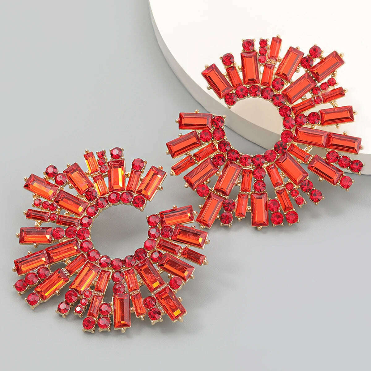 KIMLUD, JIJIAWENHUA New Trend women's Shiny Rhinestone Drop Earrings Modern Girl's Fashion Jewelry Accessories Hot Sale, eh14308hos, KIMLUD APPAREL - Womens Clothes