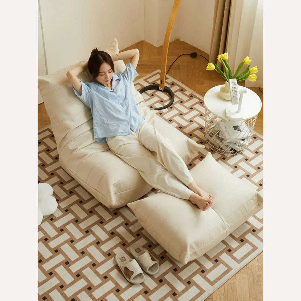 Joylove Lazy Sofa Caterpillar Balcony Reclining Leisure Chair Net Red Bedroom Can Lie And Sleep Tatami Single Small Sofa - KIMLUD