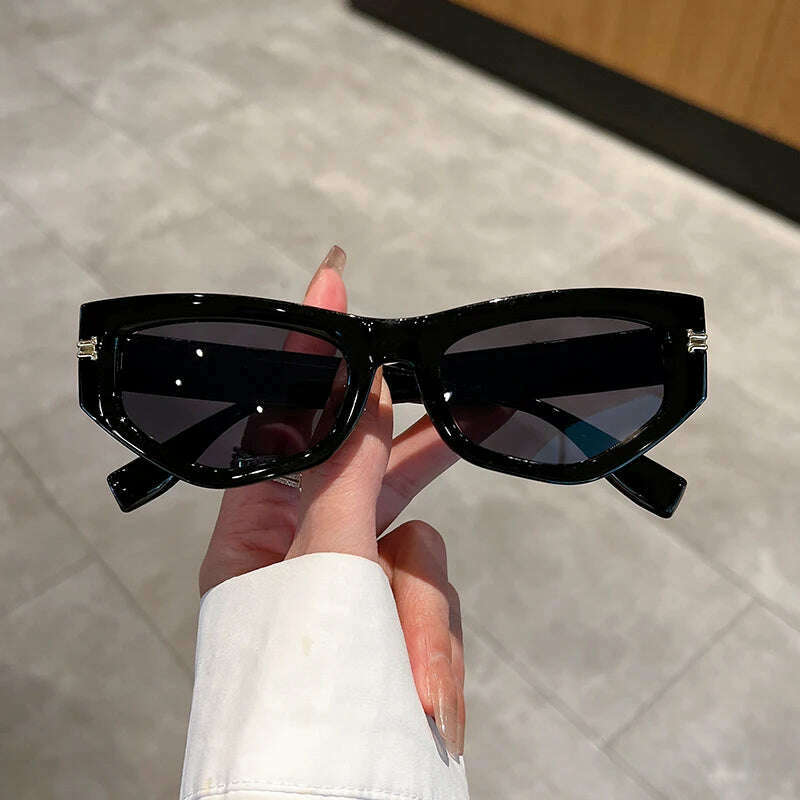 KAMMPT Vintage Cat Eye Sunglasses Men Women New in Fashion Irregular Gradient Eyewear Shades Luxury Brand Designer Sun Glasses - KIMLUD