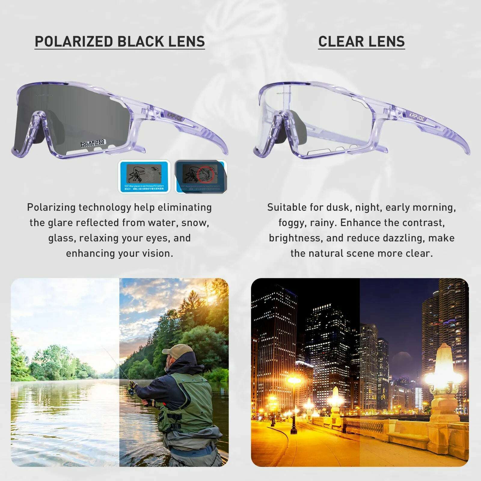 KIMLUD, Kapvoe UV400 Racing Bike Glasses Eyewear MTB Cycling Sunglasses Cycling Glasses  Polarized Men's Sunglasses Women Sport Goggles, KIMLUD Womens Clothes