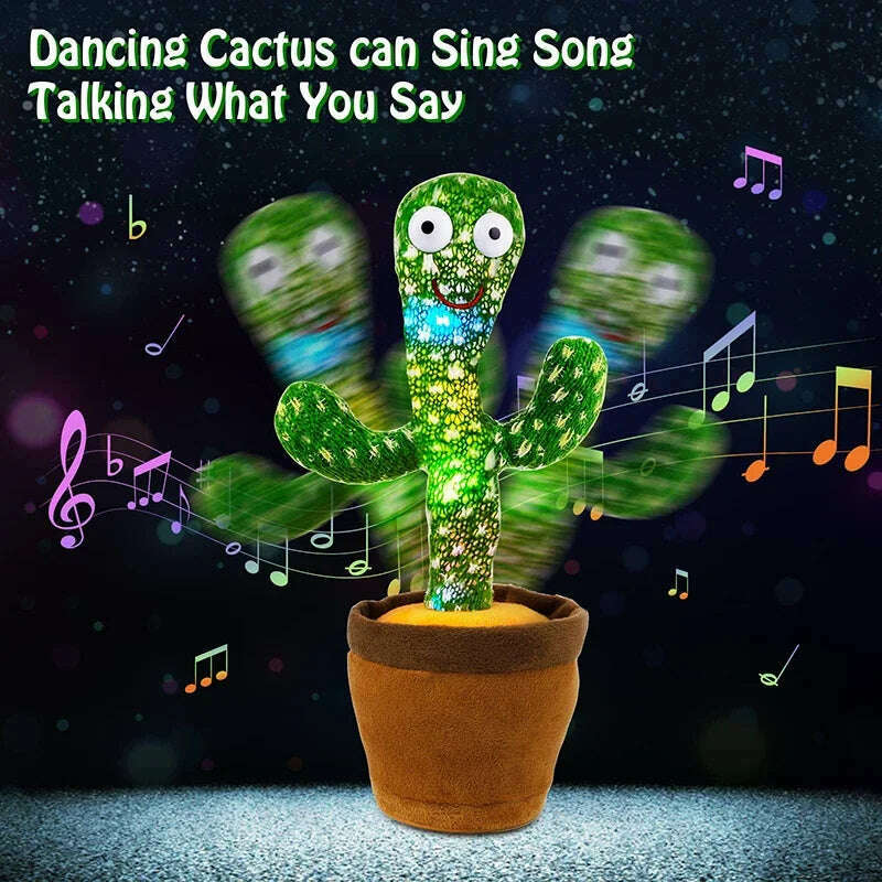 KIMLUD, Kids Dancing Talking Cactus Toys Interactive Talking Sunny Cactus Electronic Plush Toy Home Decoration for Children Xmas Gifts, KIMLUD Womens Clothes