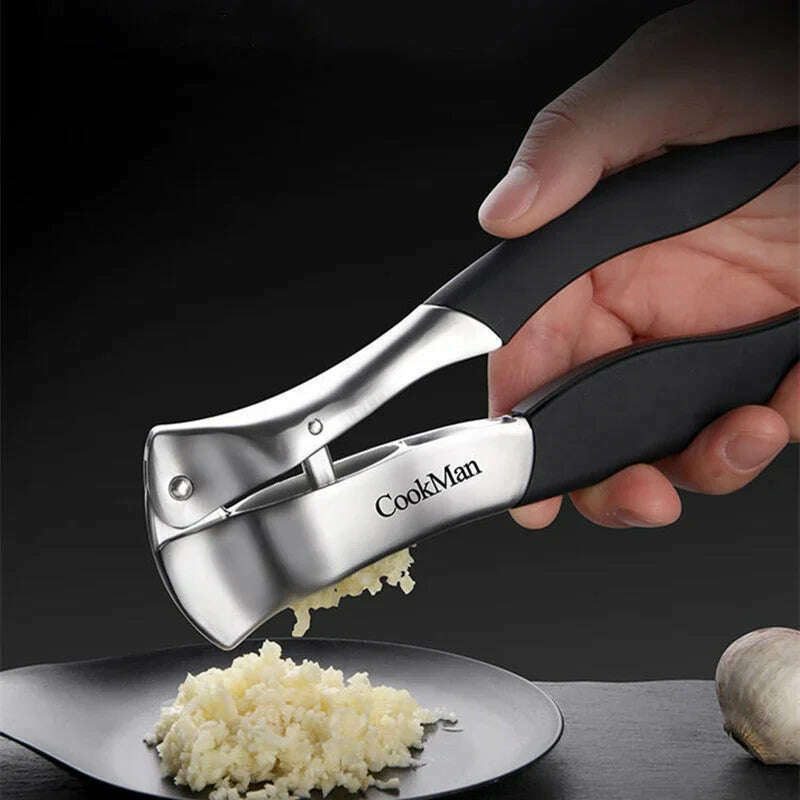 KIMLUD, Kitchen Garlic Press Manual Garlic Masher Stainless Steel Press Chopping Garlic Tool Vegetable Home Gadget Accessories, KIMLUD Womens Clothes