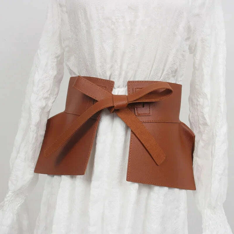 Knot Ultra Wide Girdle Waistband Women Lace Skirt Fashionable Decoration Tie Up Waist Closure Dress Versatile Accessories