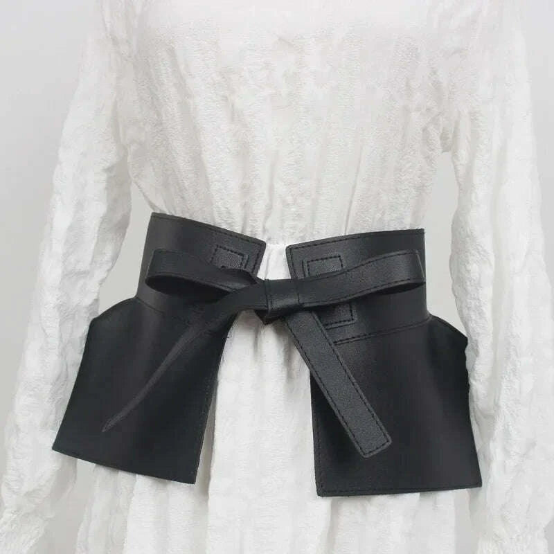 Knot Ultra Wide Girdle Waistband Women Lace Skirt Fashionable Decoration Tie Up Waist Closure Dress Versatile Accessories
