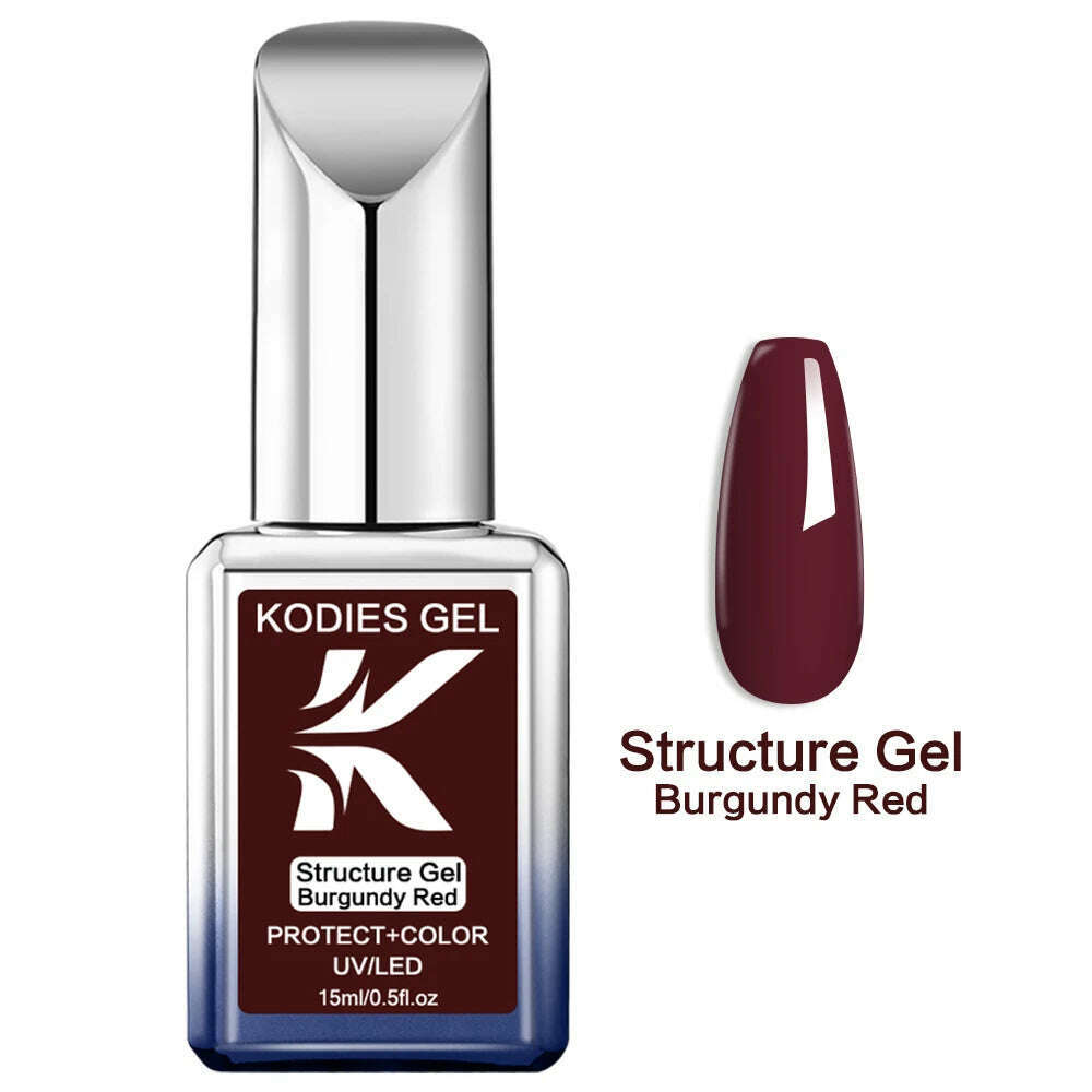 KODIES GEL Kitty White Rubber Base Gel Nail Polish Pearl Shine 15ML Semi Permanent UV Self Leveling Structure Construction Gels - KIMLUD