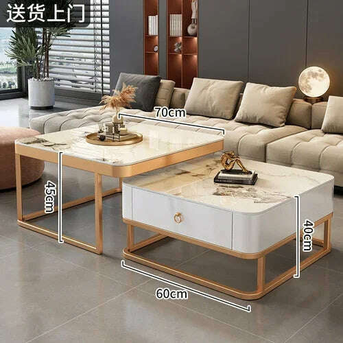 KIMLUD, Korea Cheap Clear Coffee Table Living Room Luxury White Glass Nordic Side Table Modern Minimalist Low Mesa Furniture For Home, style17, KIMLUD APPAREL - Womens Clothes