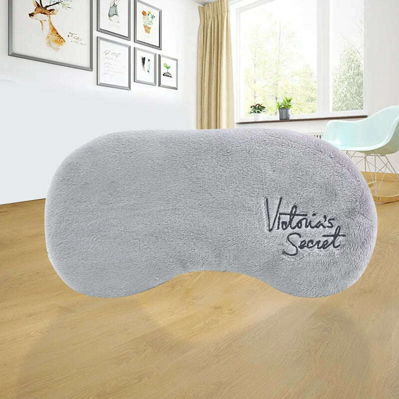 KIMLUD, Korean Creative Cute Cartoon Sleep Mask Breathable Cotton Embroidery Plush Adjustable Sleeping Eye Mask For Men Women Sleep Aid, A, KIMLUD APPAREL - Womens Clothes