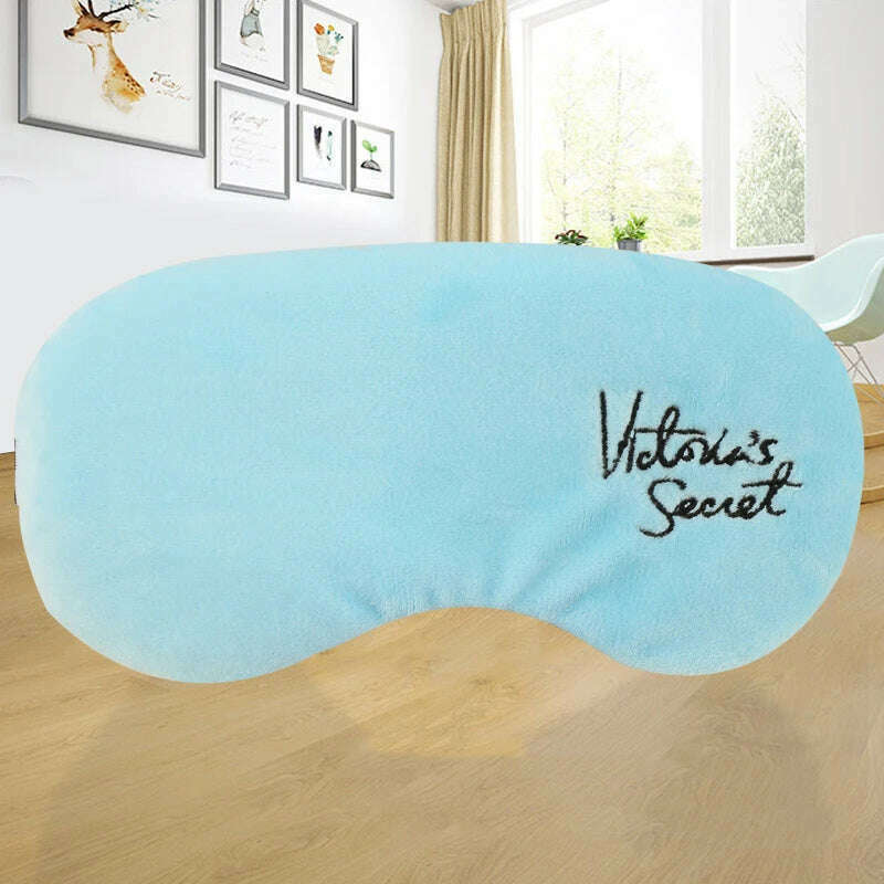 KIMLUD, Korean Creative Cute Cartoon Sleep Mask Breathable Cotton Embroidery Plush Adjustable Sleeping Eye Mask For Men Women Sleep Aid, D, KIMLUD APPAREL - Womens Clothes