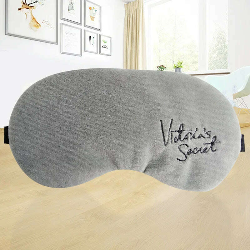 KIMLUD, Korean Creative Cute Cartoon Sleep Mask Breathable Cotton Embroidery Plush Adjustable Sleeping Eye Mask For Men Women Sleep Aid, B, KIMLUD APPAREL - Womens Clothes
