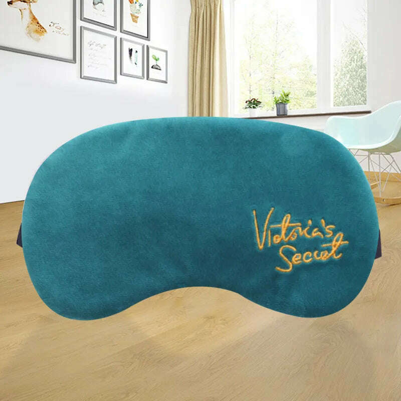 KIMLUD, Korean Creative Cute Cartoon Sleep Mask Breathable Cotton Embroidery Plush Adjustable Sleeping Eye Mask For Men Women Sleep Aid, F, KIMLUD APPAREL - Womens Clothes