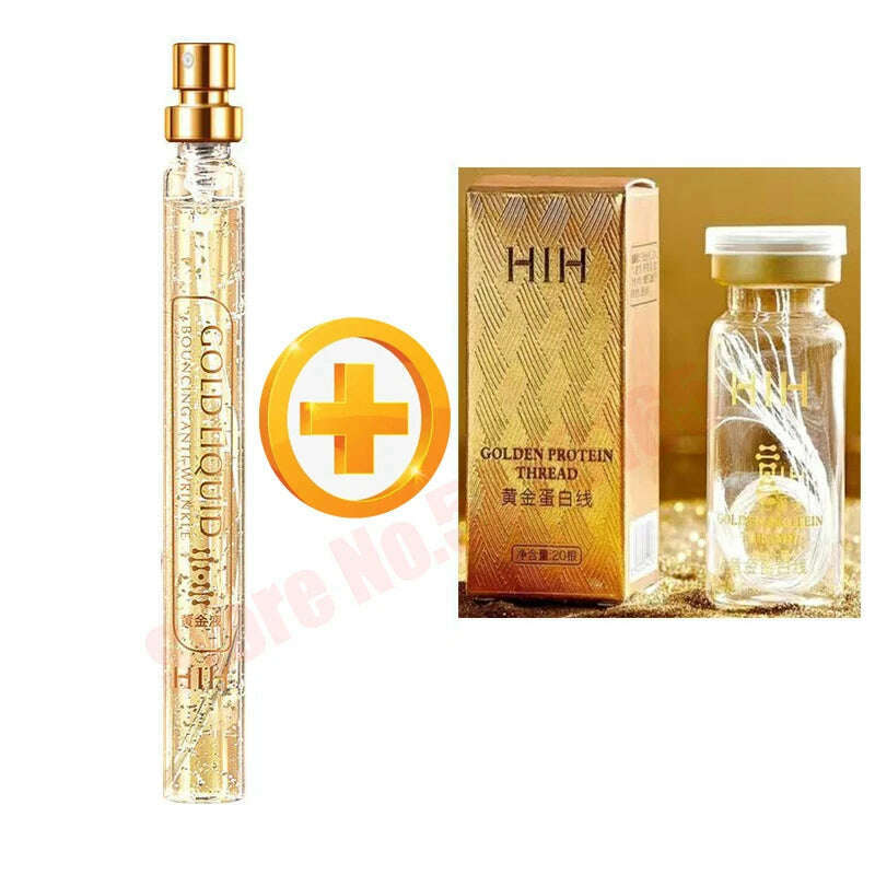 Korean Protein Thread Gold Protein Line Absorbable Anti-wrinkle Face Filler Women Beauty Care Skin Collagen Based - KIMLUD