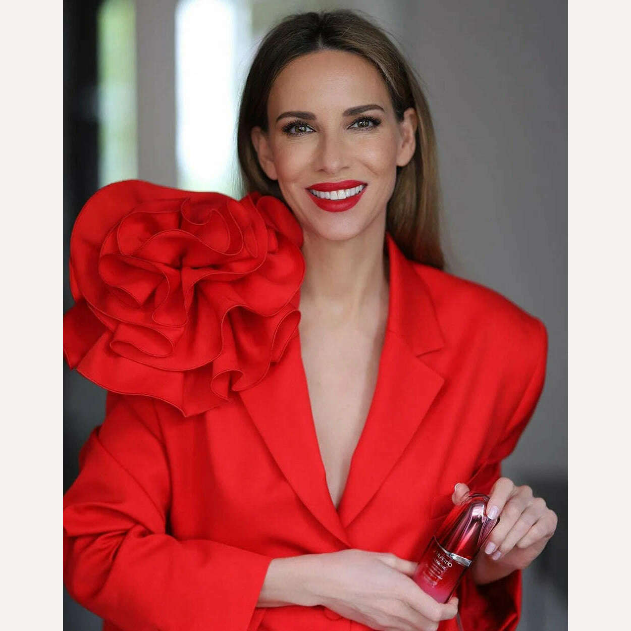 KIMLUD, Kritt 2023 New Women's Fashion 3D Flower Decoration Single Breast High Street Fashion Red Black Suit Sexy Blazer, KIMLUD Womens Clothes
