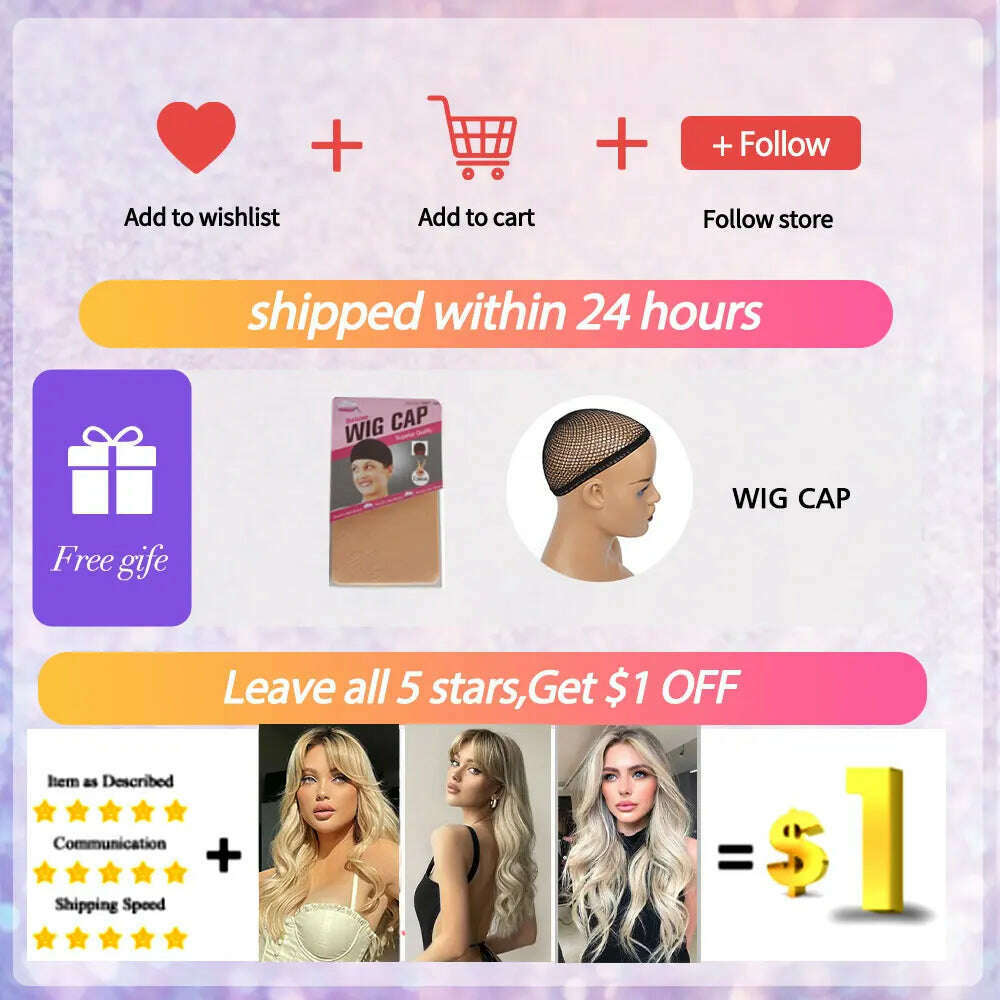 La Sylphide Long Wavy Ombre Purple Synthetic Wigs for Women Heat Resistant Natural Middle Part Cosplay Party Lolita Hair Wigs - KIMLUD