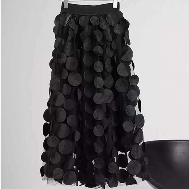 LANMREM 2023 New Women Spring Solid Color Gauze Elastic Waist Ladies Casual Loose Fashion Mid-calf A-line Skirt 2J394 - KIMLUD