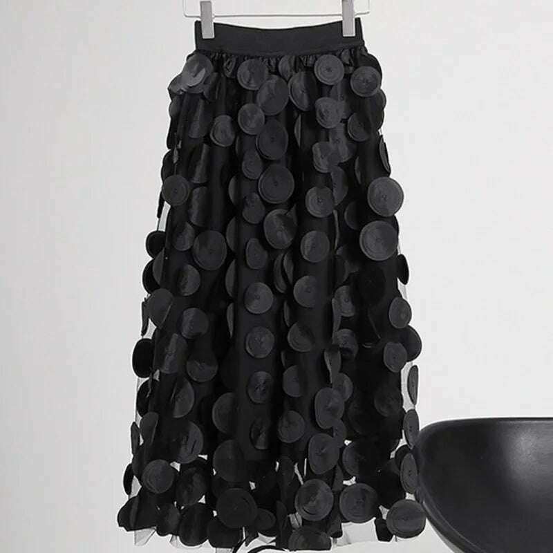 LANMREM 2023 New Women Spring Solid Color Gauze Elastic Waist Ladies Casual Loose Fashion Mid-calf A-line Skirt 2J394 - KIMLUD