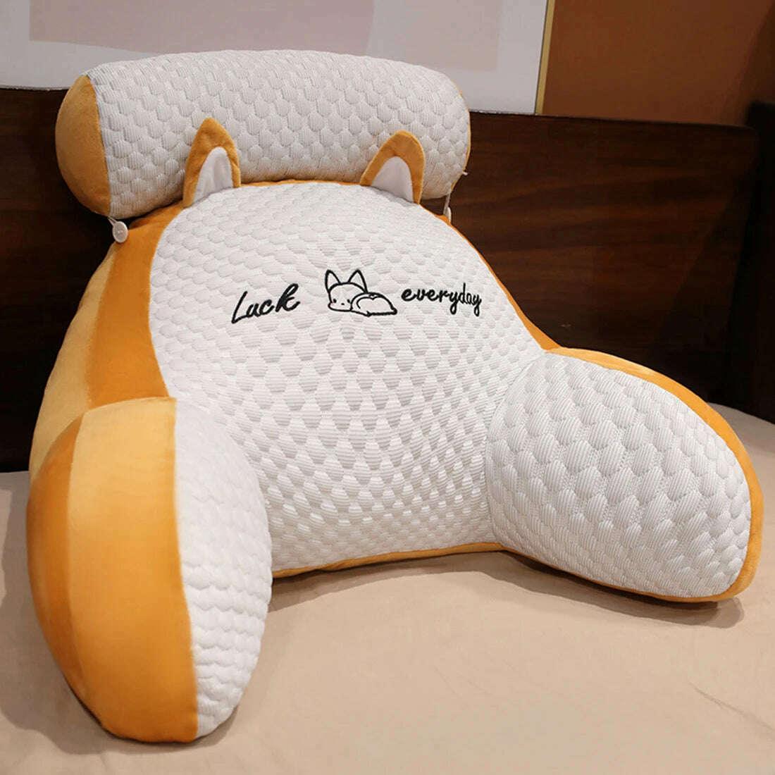KIMLUD, Large Backrest Cushion Lumbar Support Pillow Triangle Reading Pillow Soft Headboard Cushion Can Be Disassembled Washed Office, KIMLUD Womens Clothes