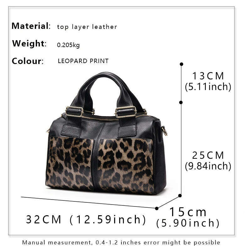 KIMLUD, Large Women Tote Bag Leopard Print Soft Cowhide Leather Shoulder Bag Oversized Shopper Bag Casual Tote Handbag, KIMLUD Womens Clothes