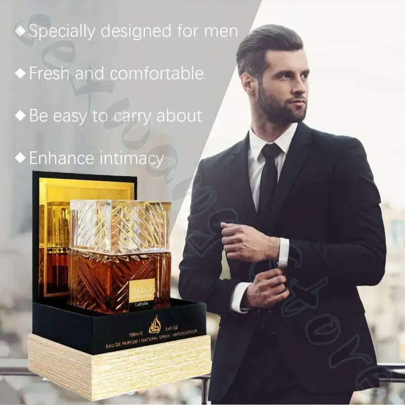 Lattafa Perfumes Khamrah Middle Eastern Arabic Neutral High-end Fragrance Perfume Long-lasting Fragrance Men's Perfume 100ml - KIMLUD